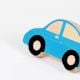 Handcrafted Pine Wood Blue Car Knob